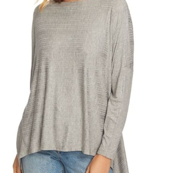 NWT! 1.State XS grey Ribbed knot back sweater - Picture 1 of 8